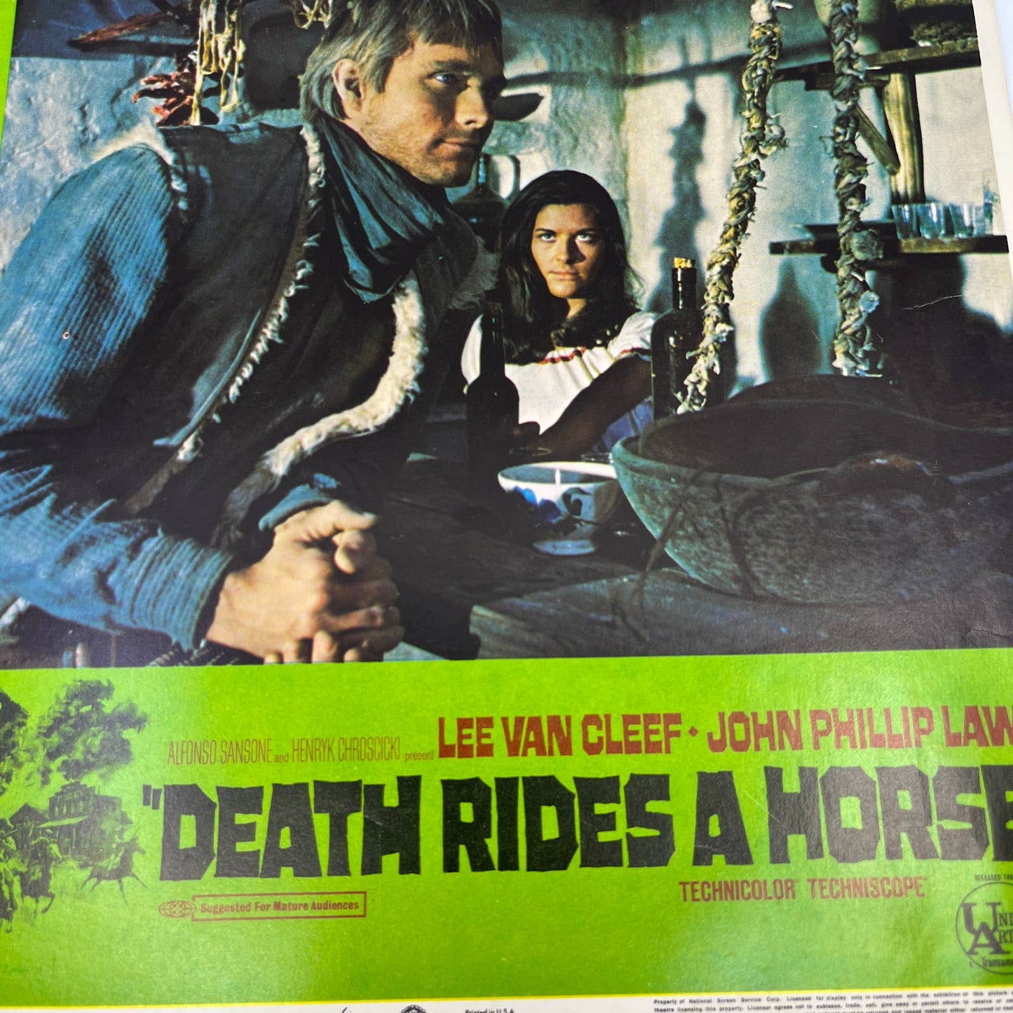 Death Rides A Horse 1968 Lobby Card #6 John Phillip Law Lee Van Cleef FL5