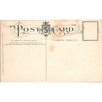 Antique Postcard Lattice Room Hotel Statler Cleveland OH TD8-O2