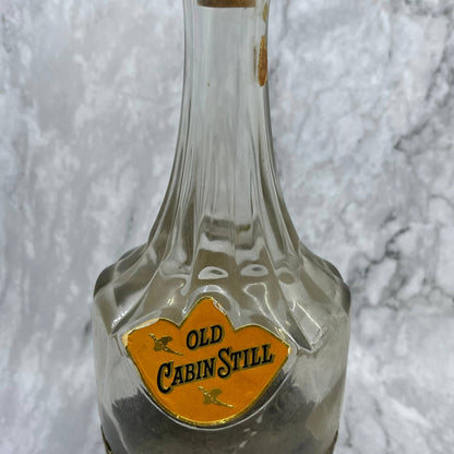 c1950 Decanter with Stopper, Old Cabin Still Bourbon Bottle TC4
