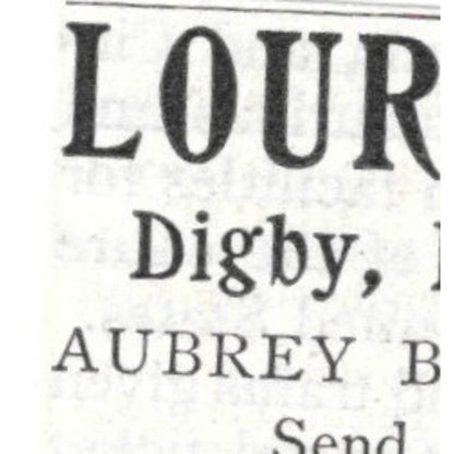 Lour Lodge Digby Nova Scotia Aubrey Brown - 1903 Original Ad TJ8-7-7