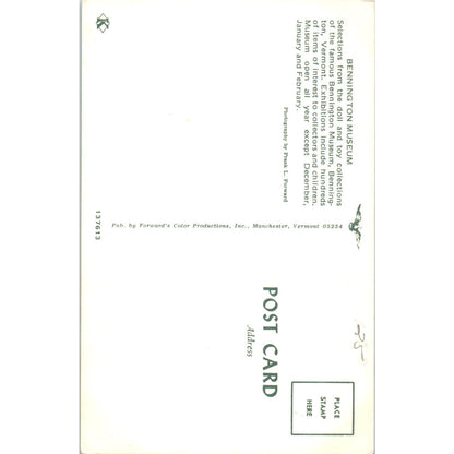 Bennington Museum Doll Collections Selections Original Postcard PB7