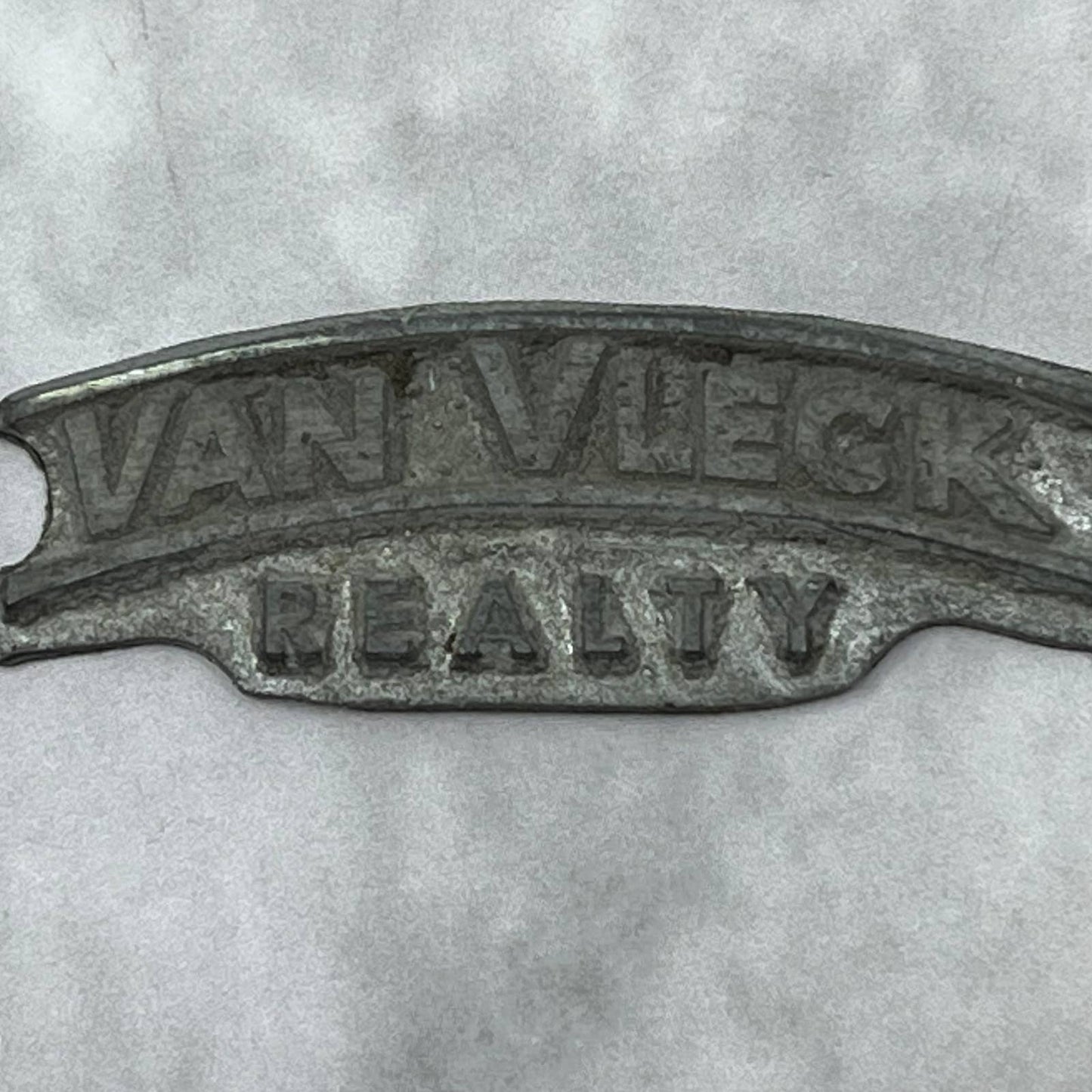 Vintage Printing Letterpress Printers Block Plate Van Vleck Realty SE825