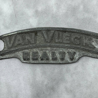 Vintage Printing Letterpress Printers Block Plate Van Vleck Realty SE825