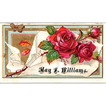 1880s Victorian Calling Card - May B. Williams SF2