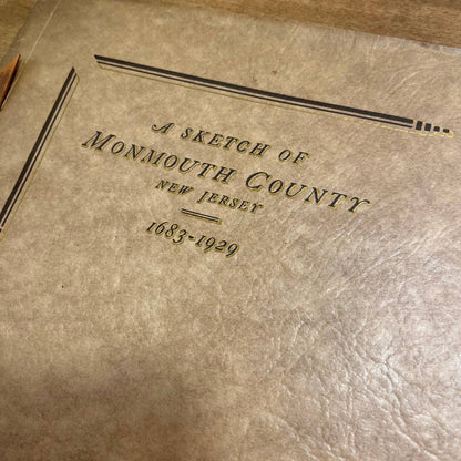 1929 “A Sketch of Monmouth County New Jersey 1683 - 1929” Photo Book w/ Card A3