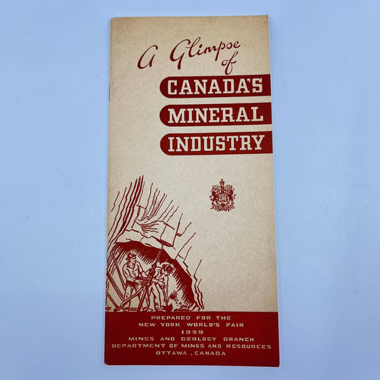 New York World's Fair 1939, A Glimpse of Canada's Mineral Industry Brochure TF6