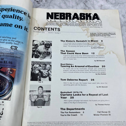 1978 First Issue - Nebraska Inside Cornhusker Sports Magazine - Orange Bowl TJ3