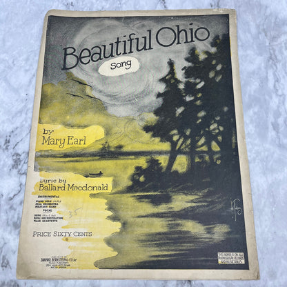 Beautiful Ohio Sheet Music Mary Earl Ballard MacDonald - State Song 1918 V39-4