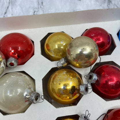 Lot of 19 Shiny Brite and Other MCM Mercury Glass Ornaments Multicolor CLO