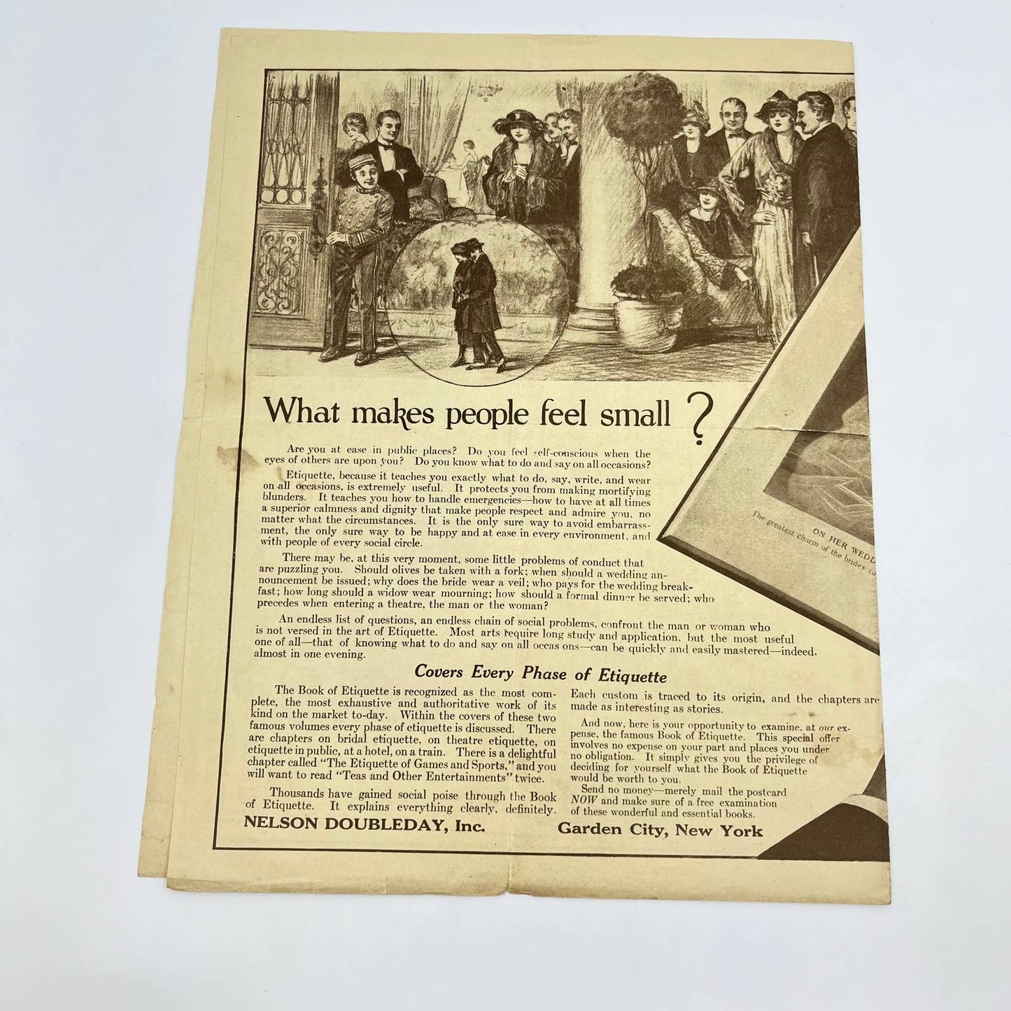 1920s Mail Order Advertisement for the Book of Etiquette Nelson Doubleday AA9