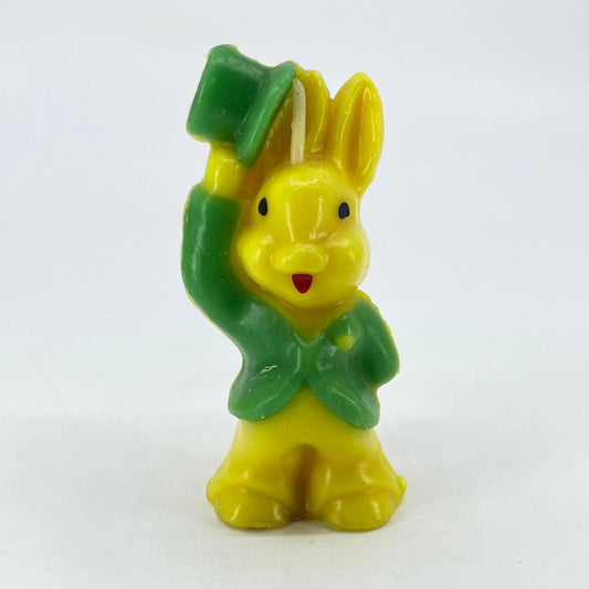 1950s Gurley Novelty Candle Easter Bunny Top Hat Yellow Green SC8