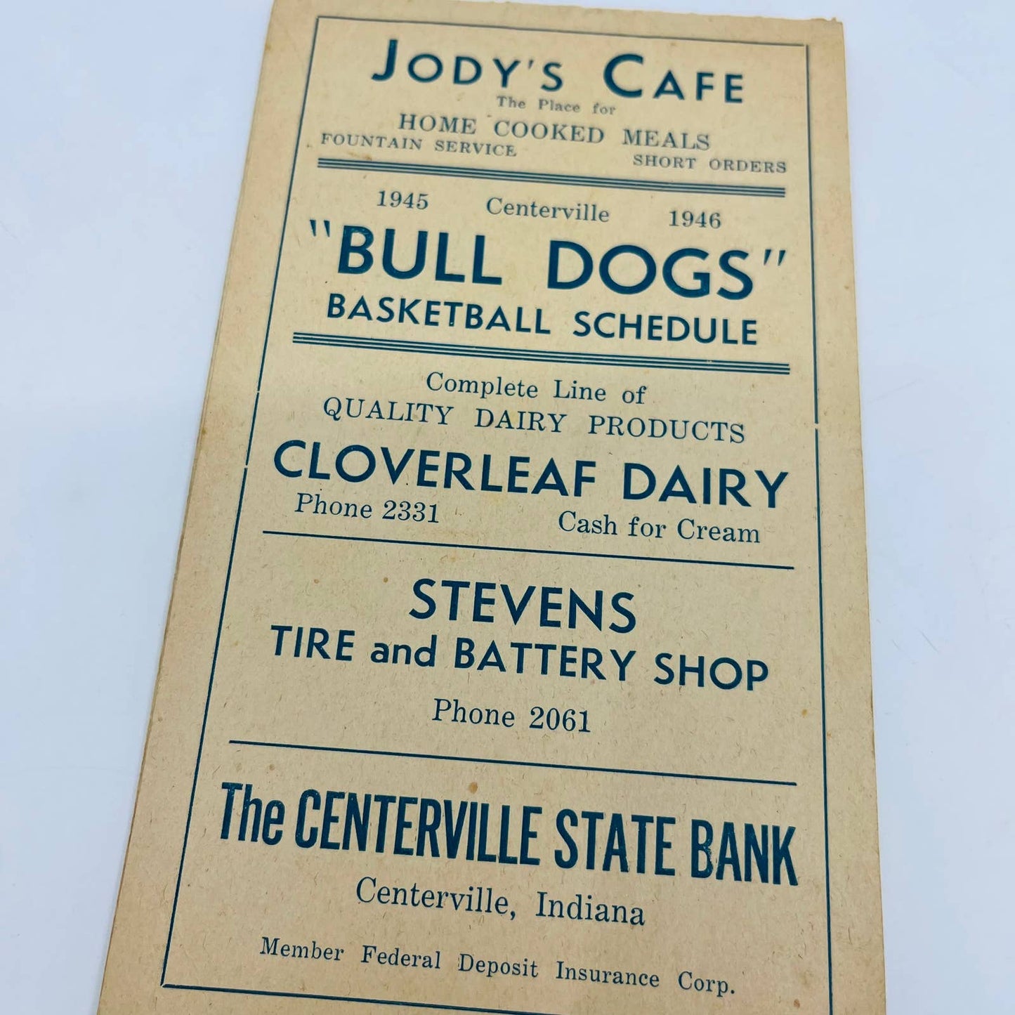 1943-47 Lot of 4 Basketball Schedules Centerville Indiana High School C13