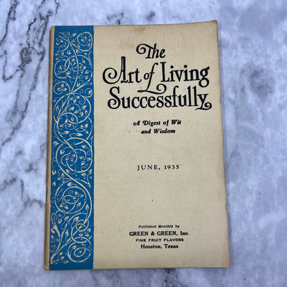 1935 June The Art of Living Successfully A Digest of Wit and Wisdom Booklet TH1