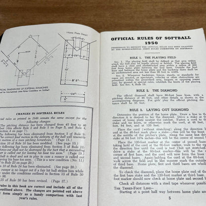 1950 Softball Rules Booklet Louisville Slugger Ted Williams Jackie Robinson A1