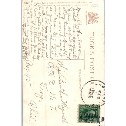 Leatherette Series 1908 Poem Raphael Tuck Original Postcard TK1-P17