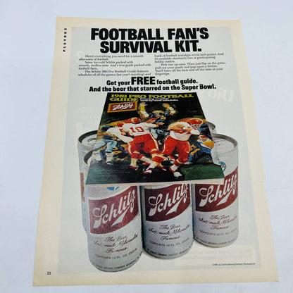 1970-81 Schlitz Beer Malt Liquor Ads 8x11” C13