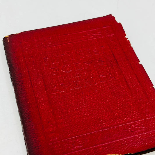 c1920 Vintage Little Leather Library Book - Red - 50 Best Poems of America TA7