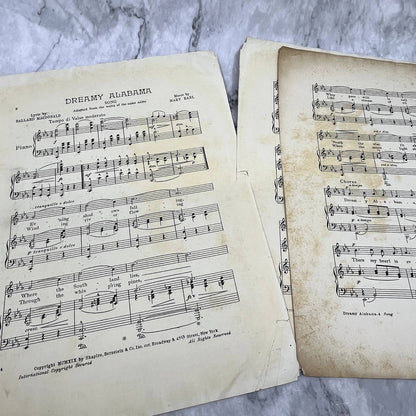 Dreamy Alabama Mary Earl 1919 Sheet Music TK2-SM2