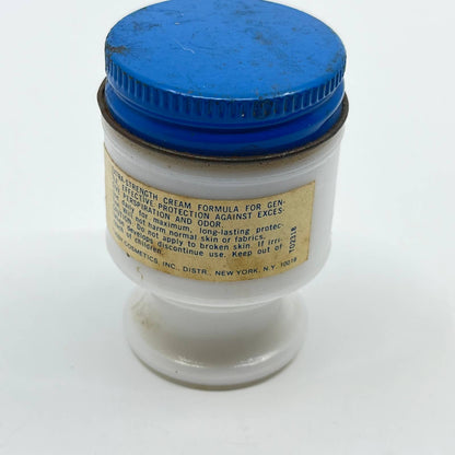 Vintage Tussy Cream Deodorant Jar 2" 29 cents Jar Milk Glass SC7