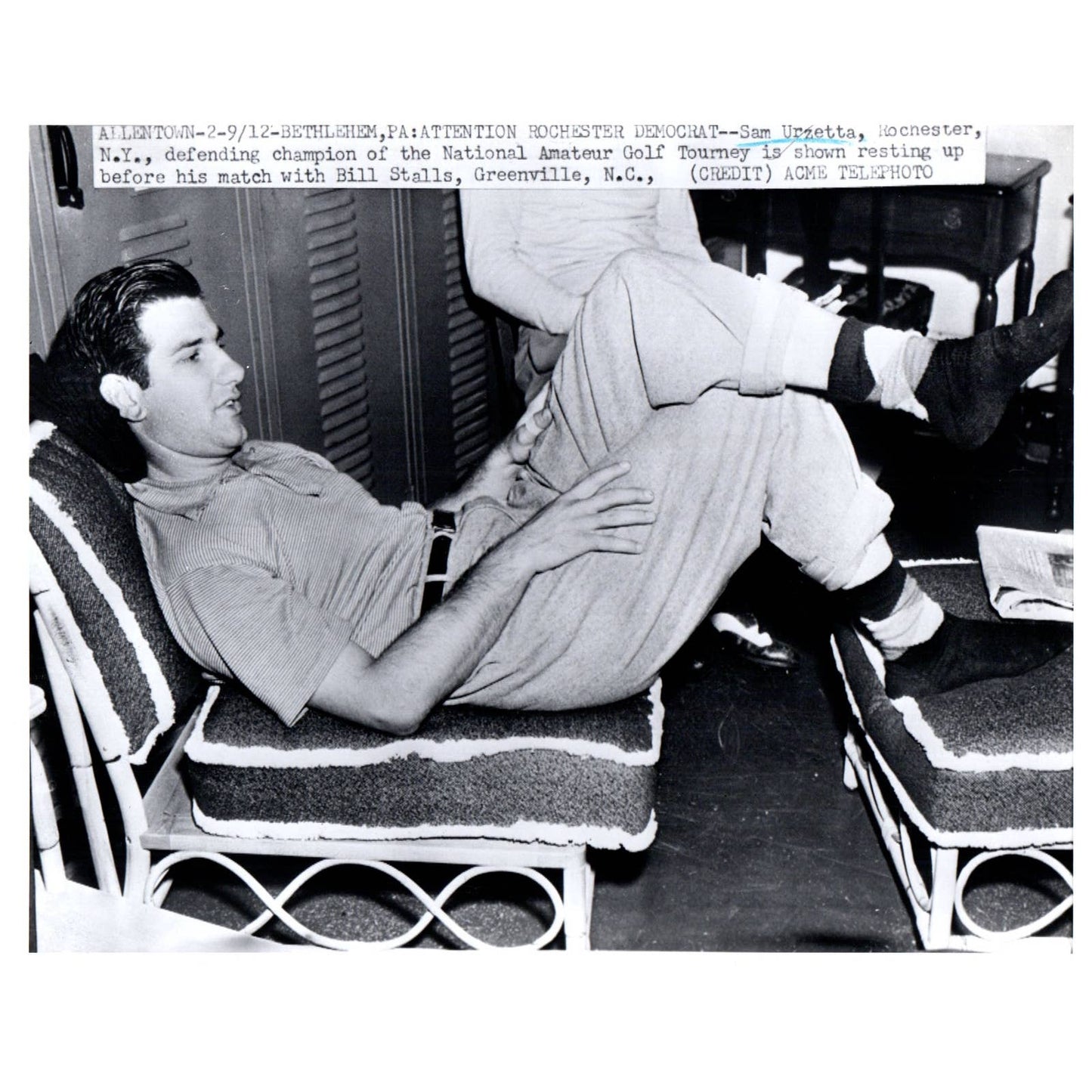 1951 Press Photo Golf Sam Urzetta National Amateur Golf Tournament 7x9" AD2