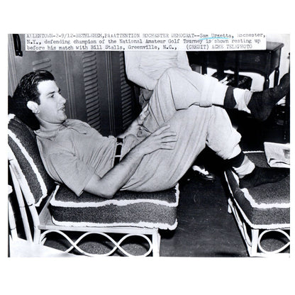 1951 Press Photo Golf Sam Urzetta National Amateur Golf Tournament 7x9" AD2