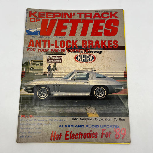 1989 March Keepin' Track of Vettes Corvette Magazine '65 Vette Coupe TG1