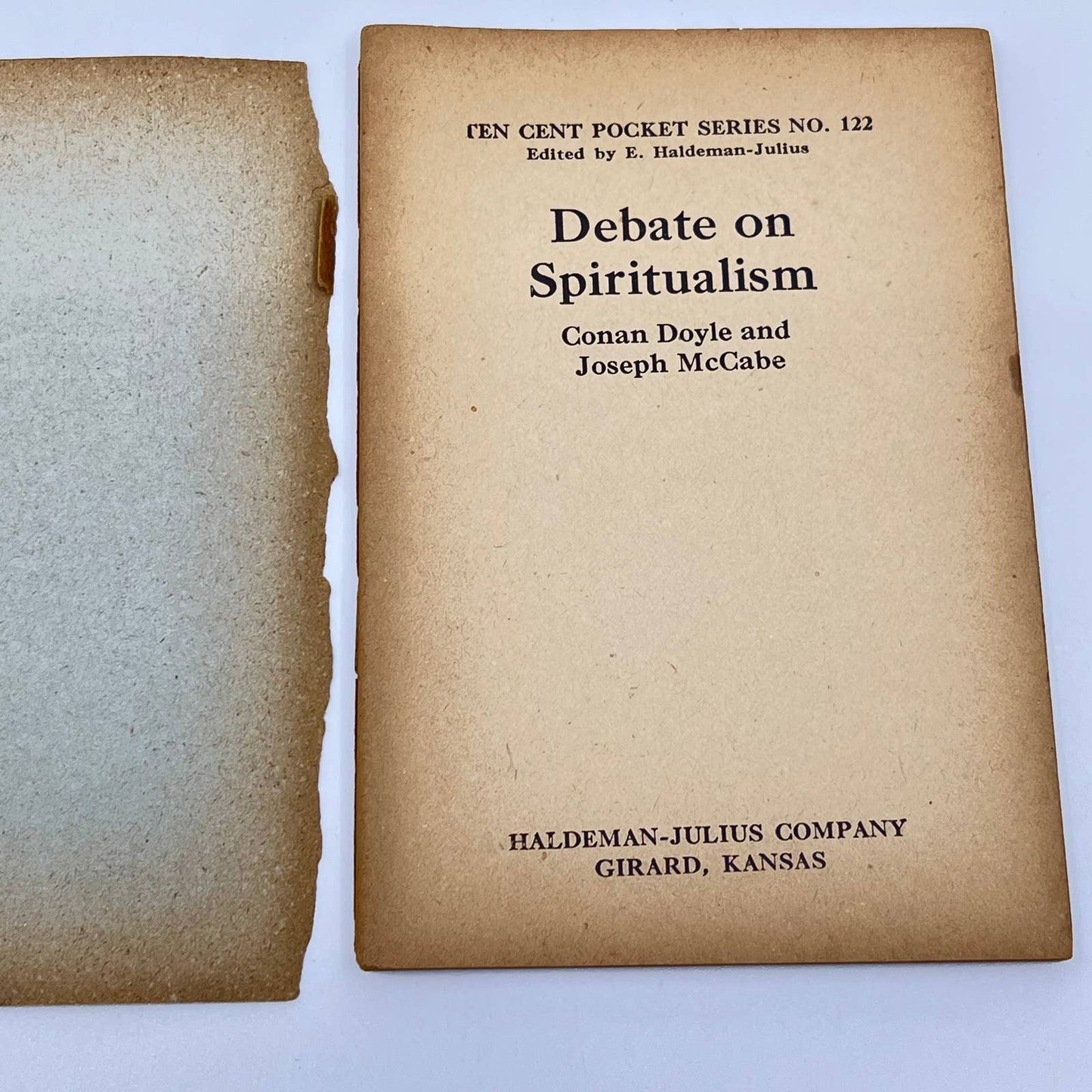 c1920 Little Blue Book No. 122 Debate on Spiritualism Conan Doyle, McCabe SD3