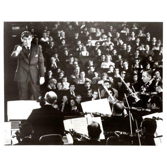 c1960 Press Photo Leonard Bernstein conducts the New York Philharmonic TJ7-2