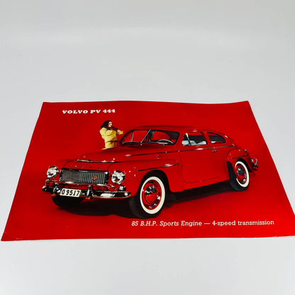 1957 Volvo PV444 Sport Engine Leaflet Brochure Poster 8x11 C9