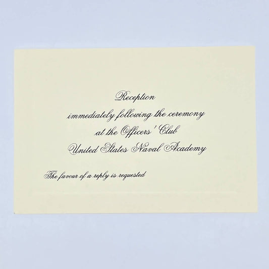 Vintage US Naval Academy Officers' Club Reception Invitation Card AC2