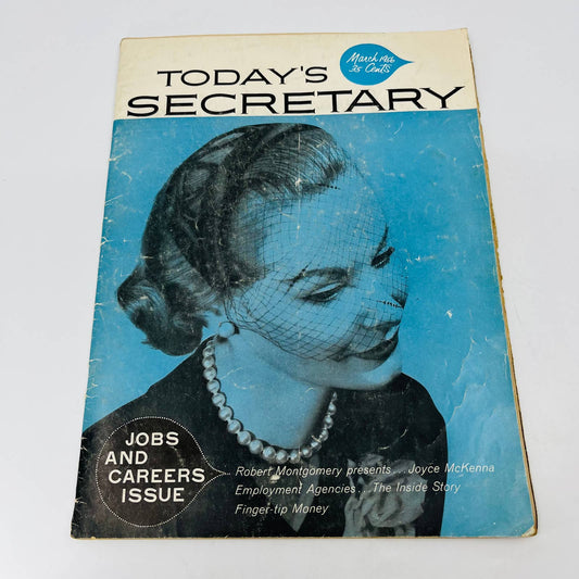 VTG Today's Secretary Magazine March 1956 Jobs & Careers Fashion Shorthand BA2