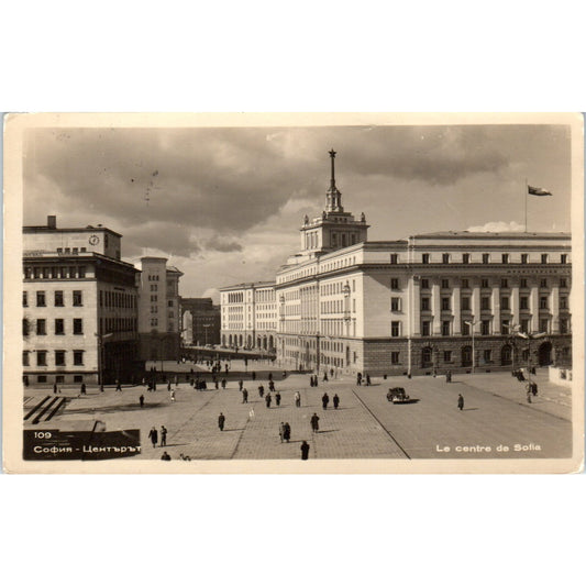 Bulgarije Bulgaria La centre de Sofia Europa RPPC Original Postcard P3-3