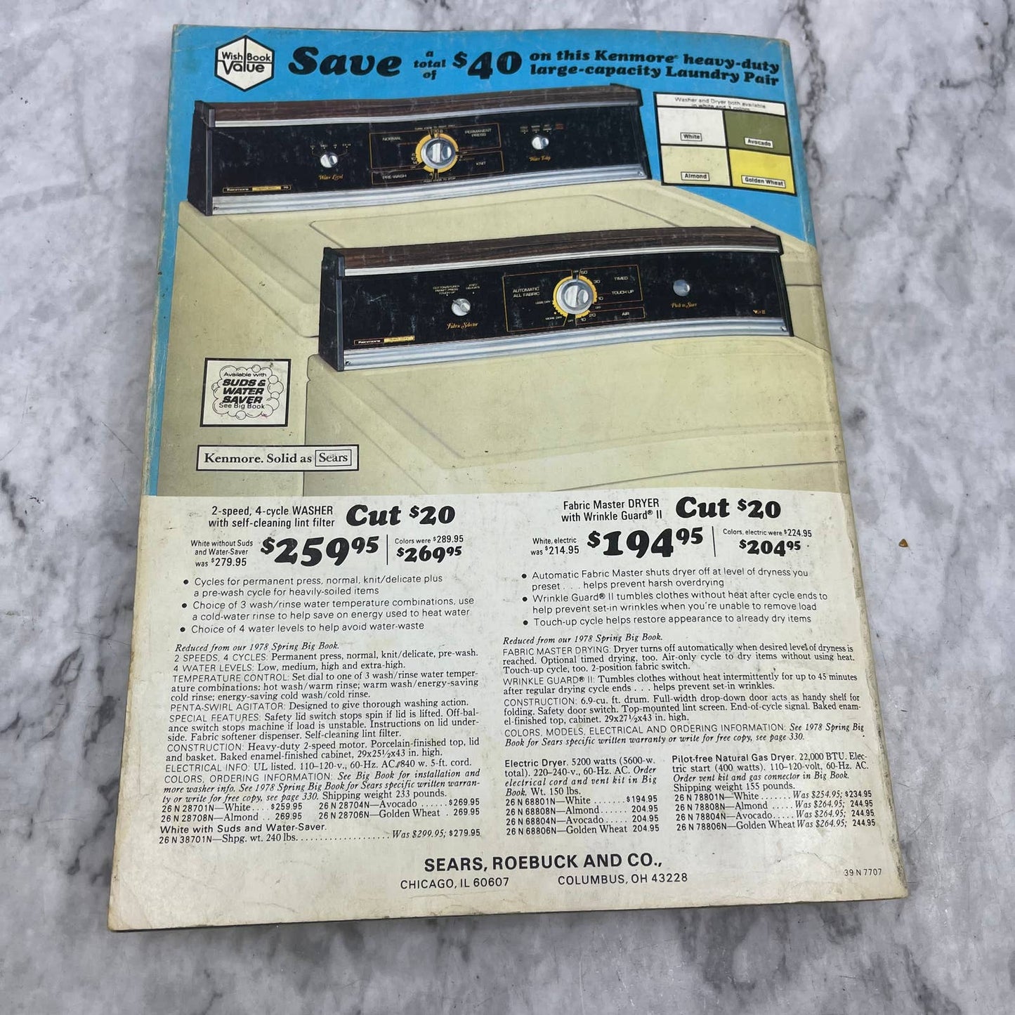 Sears 1978 Wish Book Catalog Star Wars Barbie Atari Lionel Toys Clothing S4