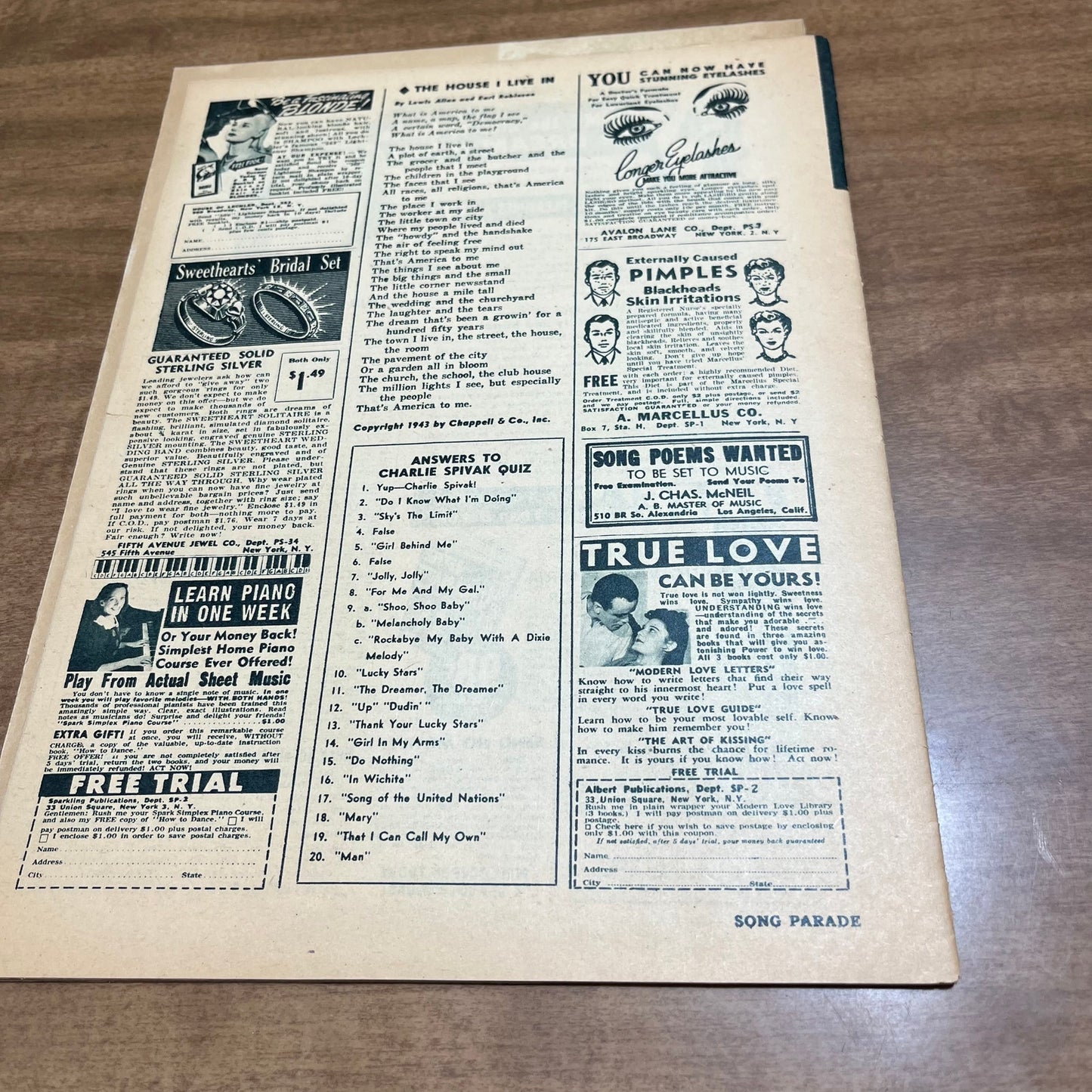Song Parade Magazine 1944 March Ginny Simms Red Skelton I Dood It M1-1