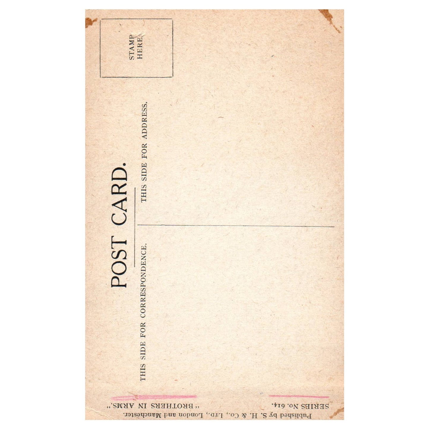 Sailor Handshake Brother in Arms - Original Postcard TJ8-5