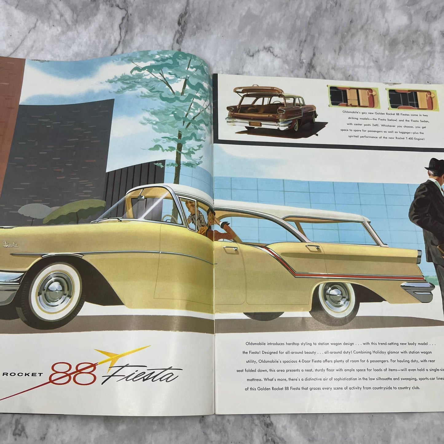 1957 Oldsmobile Color Deluxe Sales Brochure NinetyEight Starfire Super 88 TK2