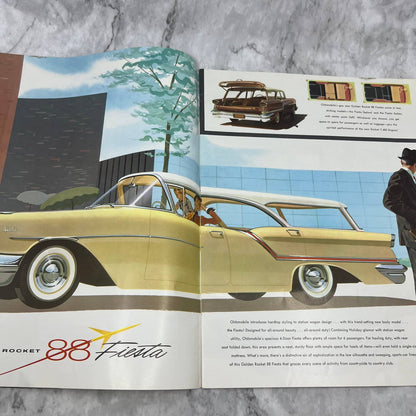 1957 Oldsmobile Color Deluxe Sales Brochure NinetyEight Starfire Super 88 TK2