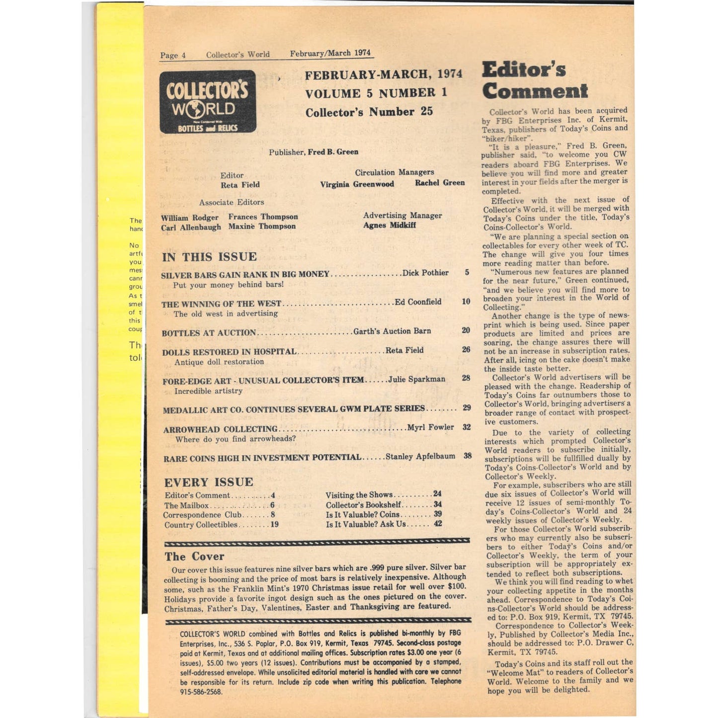 Long John Latham's Collector's World Bottles and Relics Magazine Feb 1974 M5