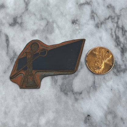 Vintage Printing Letterpress Printers Block Plate Salon Barber Shop Shears SE830
