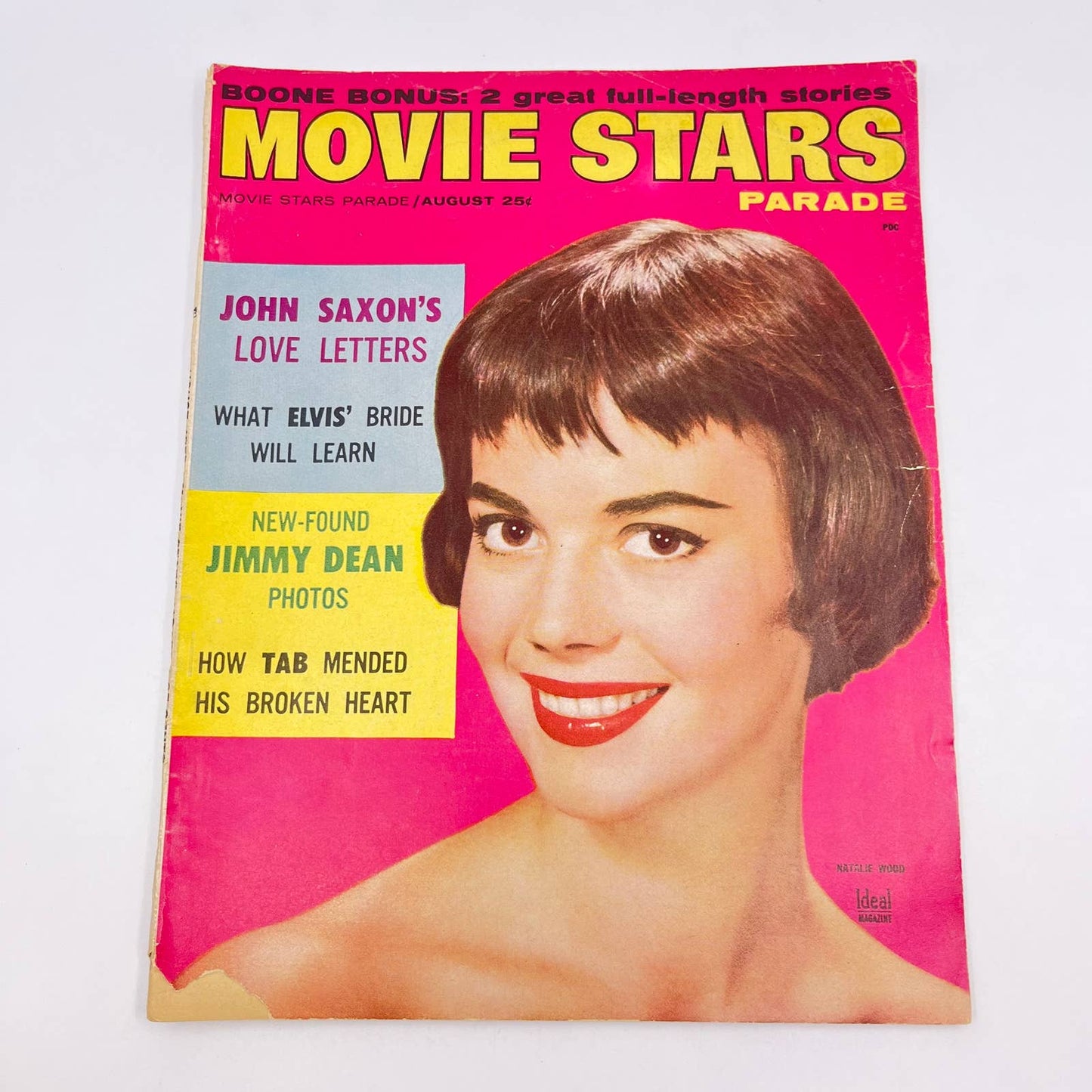 Movie Star Parade Magazine August 1957 Natalie Wood James Dean Elvis TC6