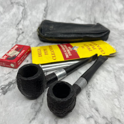 Vintage Tobacco Smoking Estate Pipe and Accessories Lot TJ9-3