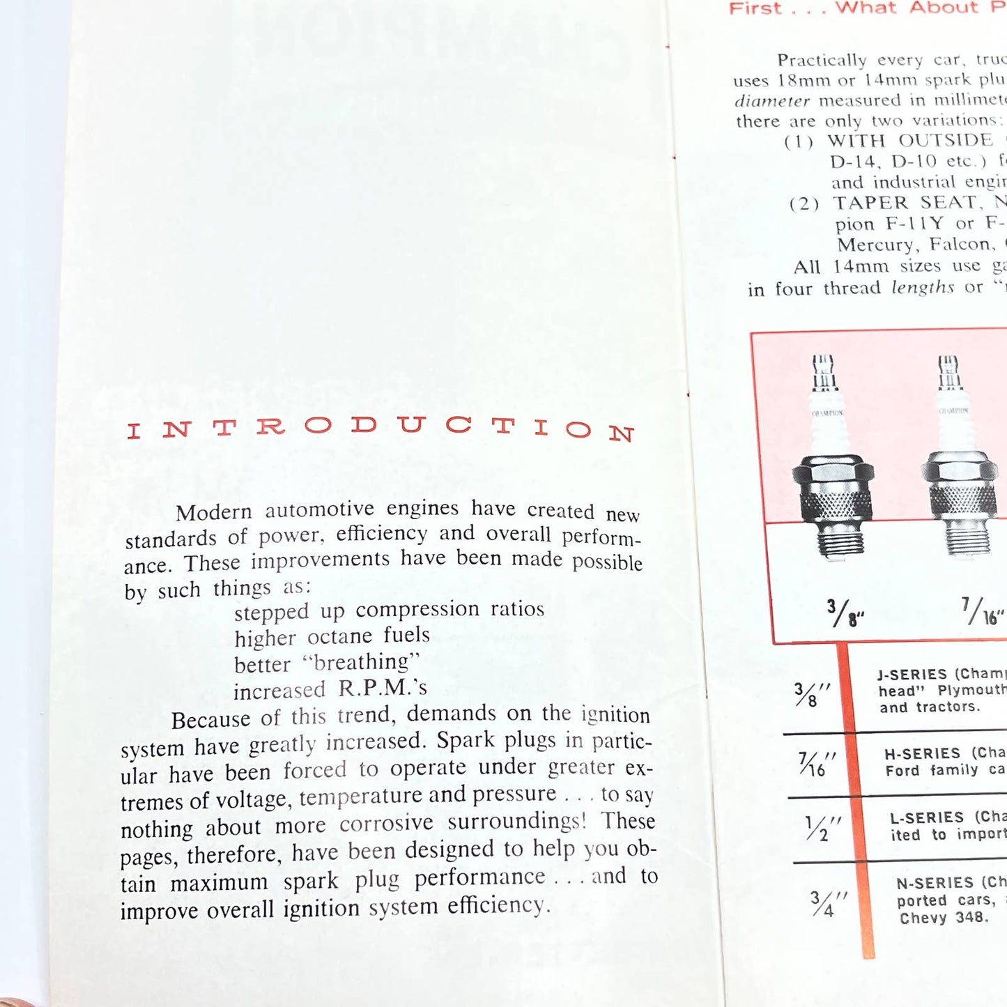 1962 Champion Spark Plugs Service Tips Booklet AB8