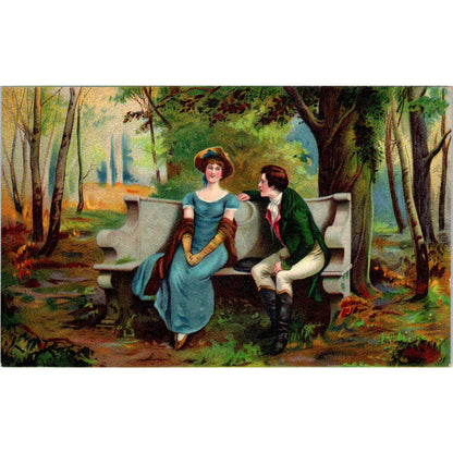 Victorian Romance Courting Couple B.B. London Series Original Postcard TK1-21-2
