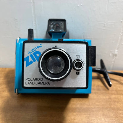 Vintage Polaroid Blue Electric Zip Land Camera Instant Camera w/ Strap TB8