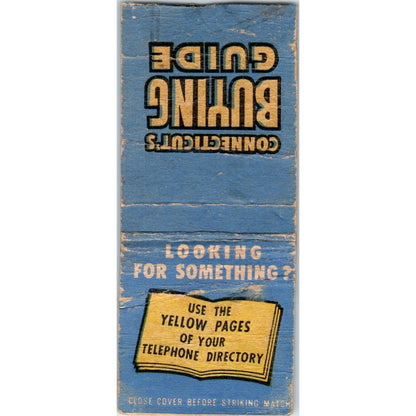 Connecticut Yellow Pages Buying Guide Advertising Matchbook Cover MM9-10