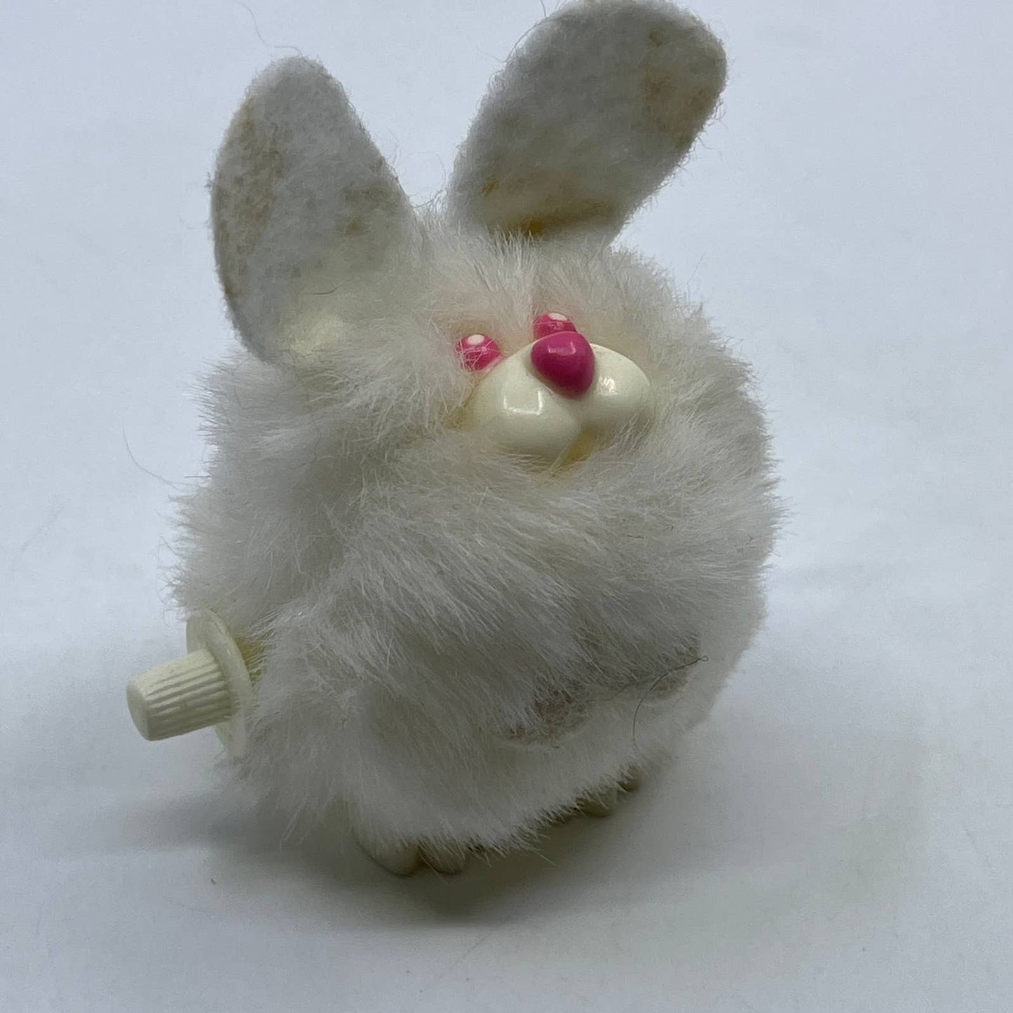 1970s Wind Up Toy Tomy Fuzzy Bunny Rabbit Taiwan 3" TH7