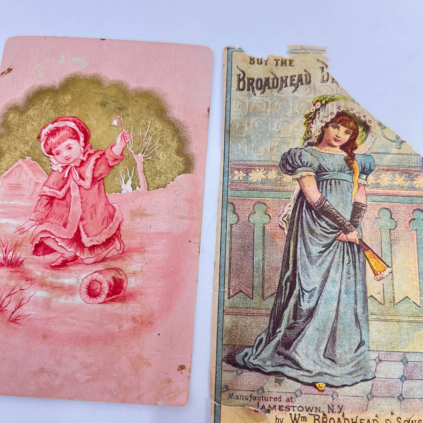 1880-90s Victorian Trade Card Lot of 5 Jamestown NY Aardvark Arbuckle Coffee SC5