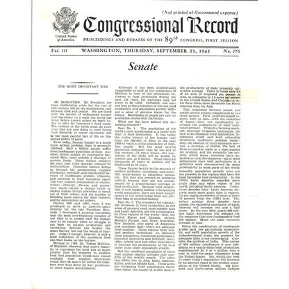 The Congressional Record Sep 23 1965 George McGovern Address on Vietnam B13
