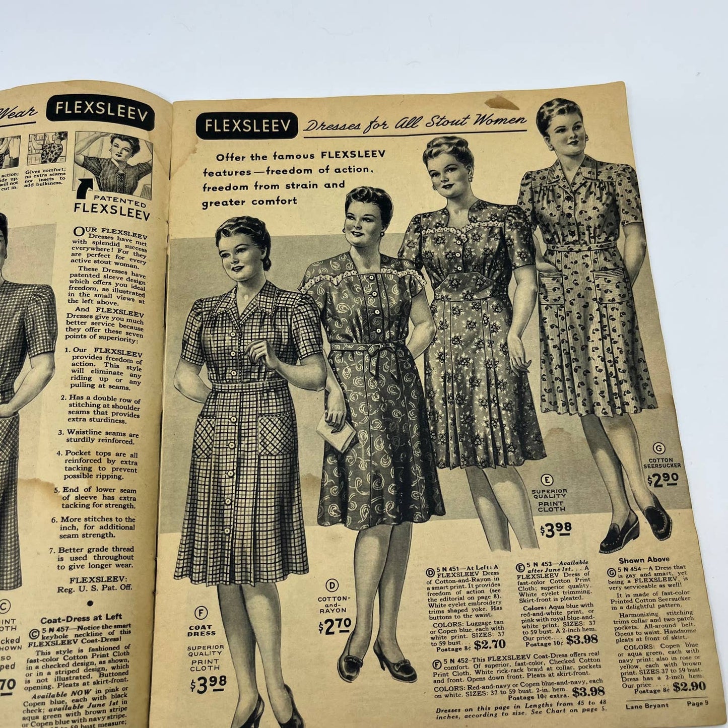 1946 Lane Bryant Catalog Fashions For Stout Women - Smart and Slimming TH8