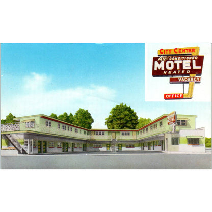 City Center Motel Don & Paula Schwantz Mauston WI Original Postcard TJ9-P3